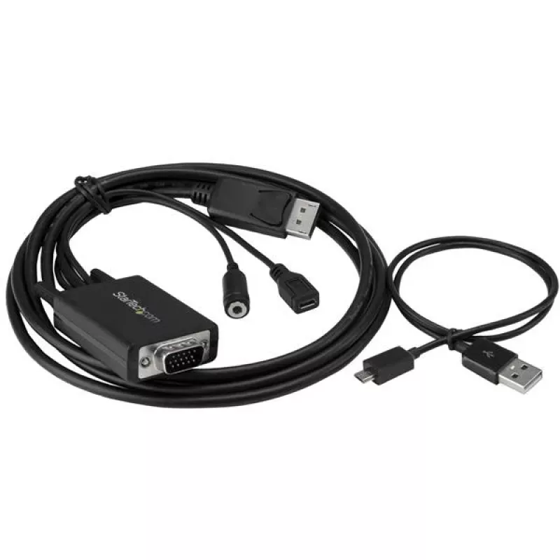 Cabo adaptador DisplayPort para VGA com áudio StarTech.com – 6 pés (2 m)