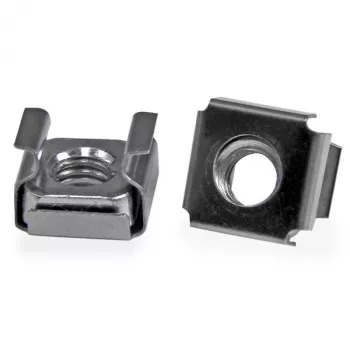 Porcas de gaiola M6 StarTech.com – pack de 100, porca de gaiola, aço, aço inoxidável, M6, CE, TAA, REACH, 13 mm