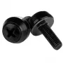 StarTech.com M5 x 12mm – Parafusos de montagem – pack de 50, preto, parafuso, aço inoxidável, chapa, uso geral, M5, cabeça lenticular