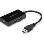 StarTech.com Adaptador USB para Ethernet, conversor de LAN USB 3.0 para Ethernet Gigabit 10/100/1000 para portáteis, cabo fixo de 11,8