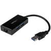 StarTech.com Adaptador USB para Ethernet, conversor de LAN USB 3.0 para Ethernet Gigabit 10/100/1000 para portáteis, cabo fixo de 11,8