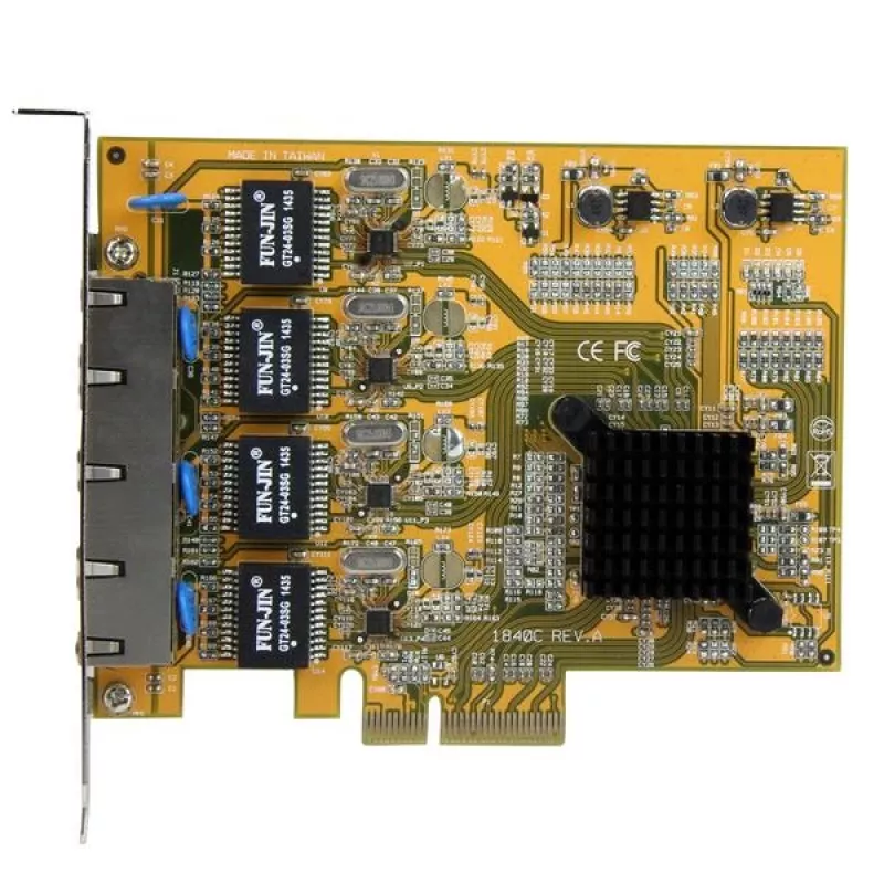 StarTech.com Placa de rede Gigabit PCIe de 4 portas, interna, com fios, PCI Express, Ethernet, 2000 Mbit/s