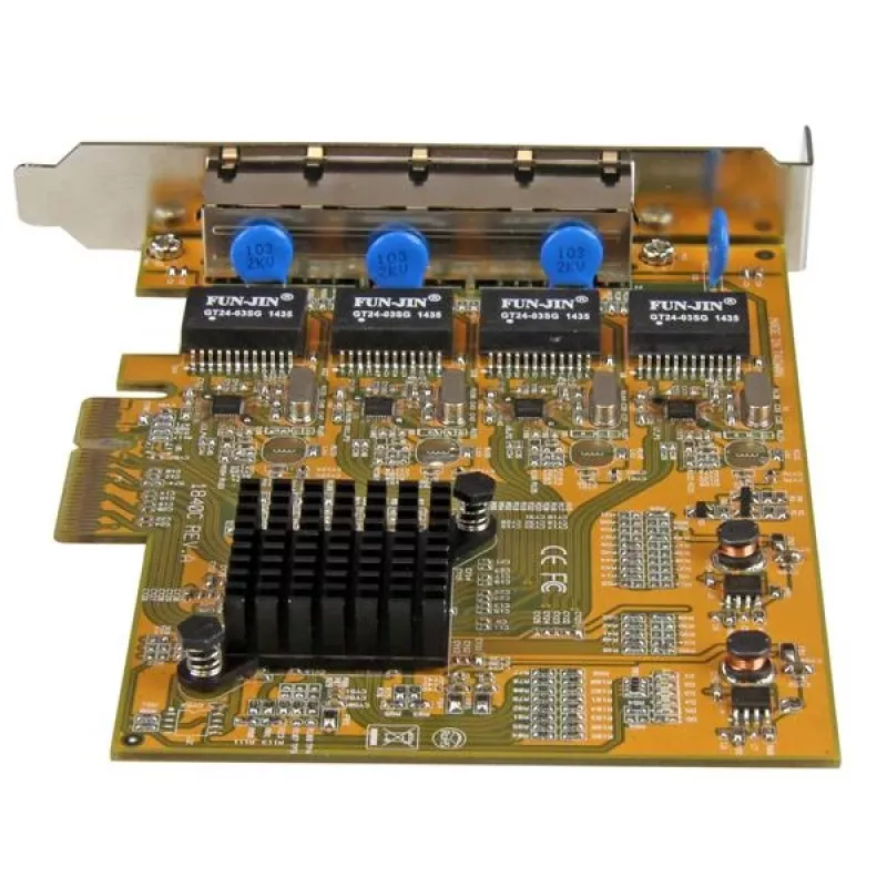 StarTech.com Placa de rede Gigabit PCIe de 4 portas, interna, com fios, PCI Express, Ethernet, 2000 Mbit/s
