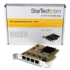 StarTech.com Placa de rede Gigabit PCIe de 4 portas, interna, com fios, PCI Express, Ethernet, 2000 Mbit/s