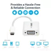 StarTech.com Adaptador USB-C para VGA – branco, 3.2 Gen 1 (3.1 Gen 1), USB Type-C, saída VGA (D-Sub), 1920 x 1200 píxeis