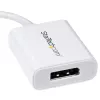 StarTech.com Adaptador USB-C para DisplayPort – 4K 60Hz/8K 30Hz – dongle adaptador USB Type-C para DP 1.4 HBR2 – conversor de vídeo compacto USB-C (DP Alt Mode) para monitor – compatível com Thunderbolt 3 – branco
