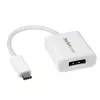 StarTech.com Adaptador USB-C para DisplayPort – 4K 60Hz/8K 30Hz – dongle adaptador USB Type-C para DP 1.4 HBR2 – conversor de vídeo compacto USB-C (DP Alt Mode) para monitor – compatível com Thunderbolt 3 – branco