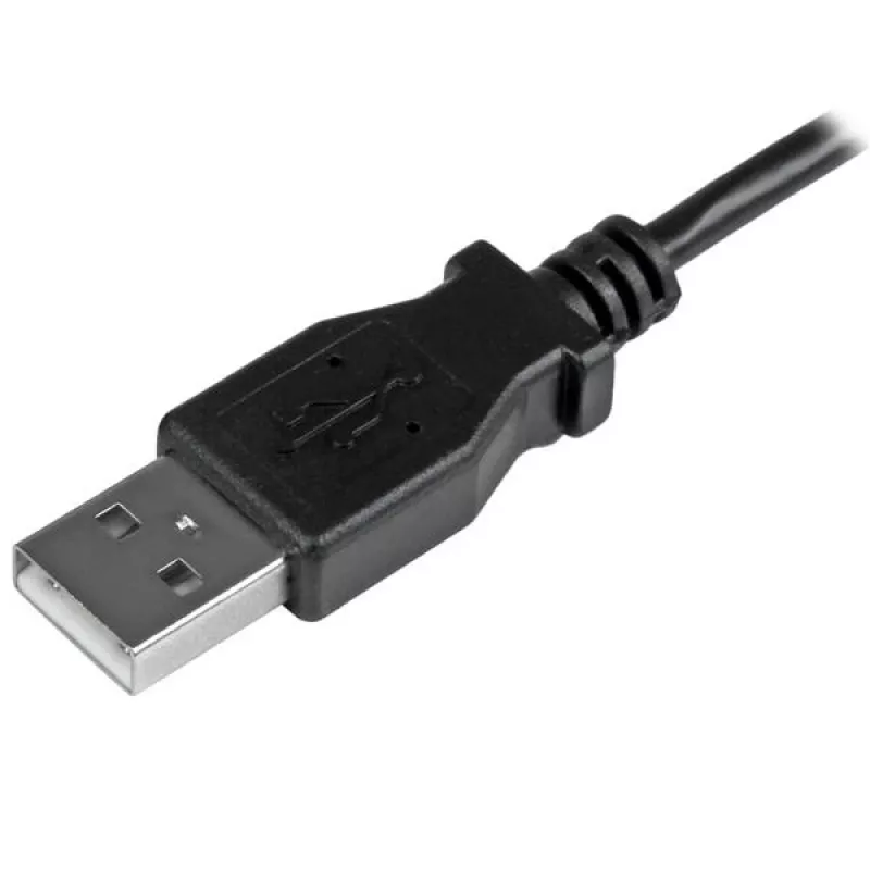 StarTech.com Cabo de carregamento e sincronização Micro-USB M/M – Micro-USB em ângulo esquerdo – 30/24 AWG – 1 m (3 pés)
