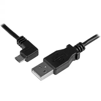 StarTech.com Cabo de carregamento e sincronização Micro-USB M/M – Micro-USB em ângulo esquerdo – 24 AWG – 2 m