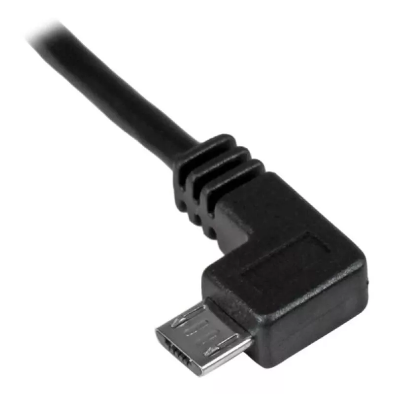 StarTech.com Cabo de carregamento e sincronização Micro-USB M/M – Micro-USB em ângulo esquerdo – 24 AWG – 2 m