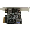 StarTech.com Placa USB 3.1 (10Gbps) de 2 portas – USB-A, 1x externa, 1x interna – PCIe