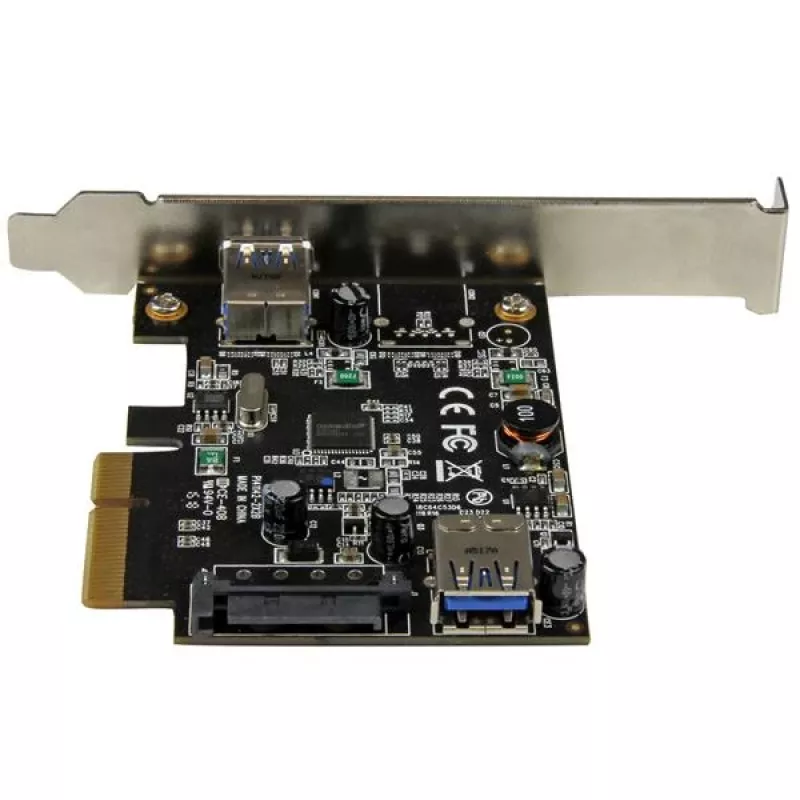 StarTech.com Placa USB 3.1 (10Gbps) de 2 portas – USB-A, 1x externa, 1x interna – PCIe
