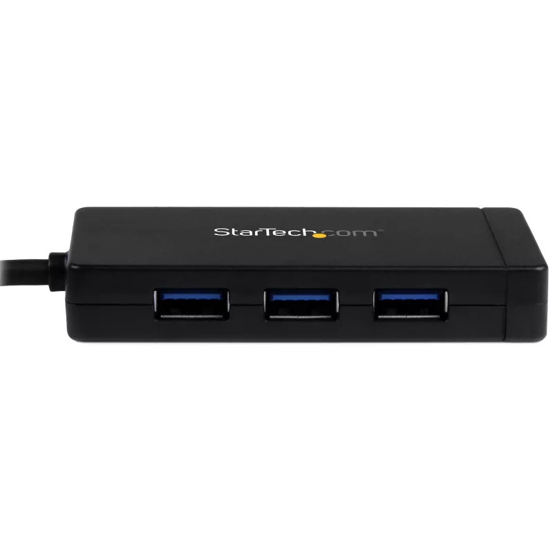 StarTech.com Hub USB 3.0 de 3 portas mais Gigabit Ethernet – USB-C – inclui fonte de alimentação