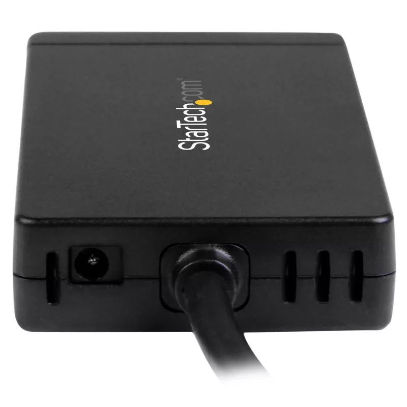 StarTech.com Hub USB 3.0 de 3 portas mais Gigabit Ethernet – USB-C – inclui fonte de alimentação