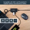 StarTech.com Hub USB 3.0 de 3 portas mais Gigabit Ethernet – USB-C – inclui fonte de alimentação