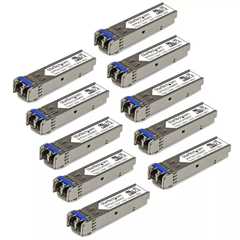 Módulo transceptor SFP StarTech.com compatível com Cisco GLC-LH-SM – 1000BASE-LX/LH – 10ER-PACK