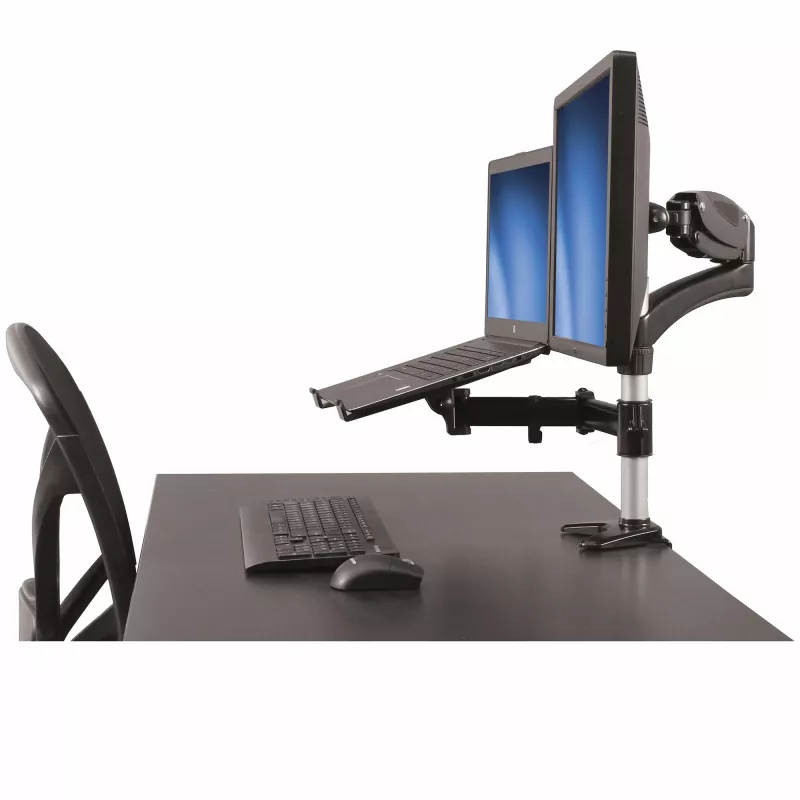StarTech.com Braço de monitor de secretária com suporte para portátil – totalmente articulado – braço articulado