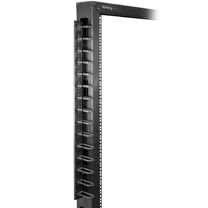 StarTech.com Organizador de cabos vertical com ganchos em D – 0U – 2,8 pés