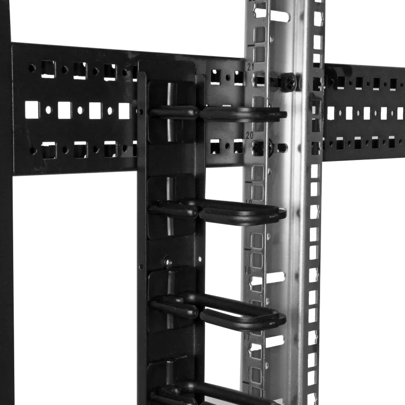 StarTech.com Organizador de cabos vertical com ganchos em D – 0U – 2,8 pés