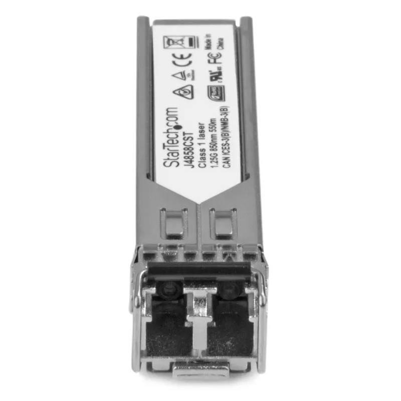 StarTech.com Módulo transceptor SFP compatível com HP J4858C – 1000BASE-SX – pack de 10 ~ Pack de 10 Módulo SFP compatível com HPE J4858C – 1000BASE-SX – transceptor de fibra ótica multimodo 1GbE – SFP 1GE Gigabit Ethernet – LC 550m – 850nm – DDM HPE 1400, 1700, 1820