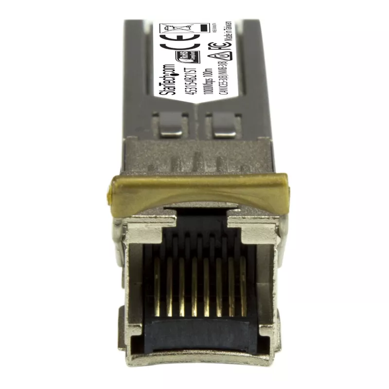 StarTech.com Módulo transceptor SFP Gigabit cobre RJ45 - compatível com HP 453154-B21~Módulo SFP compatível com HPE 453154-B21 - 1000BASE-T - SFP para RJ45 Cat6/Cat5e - SFP 1GE Gigabit Ethernet - RJ-45 100m - HPE 6120XG, 6120G, Flex Fabric