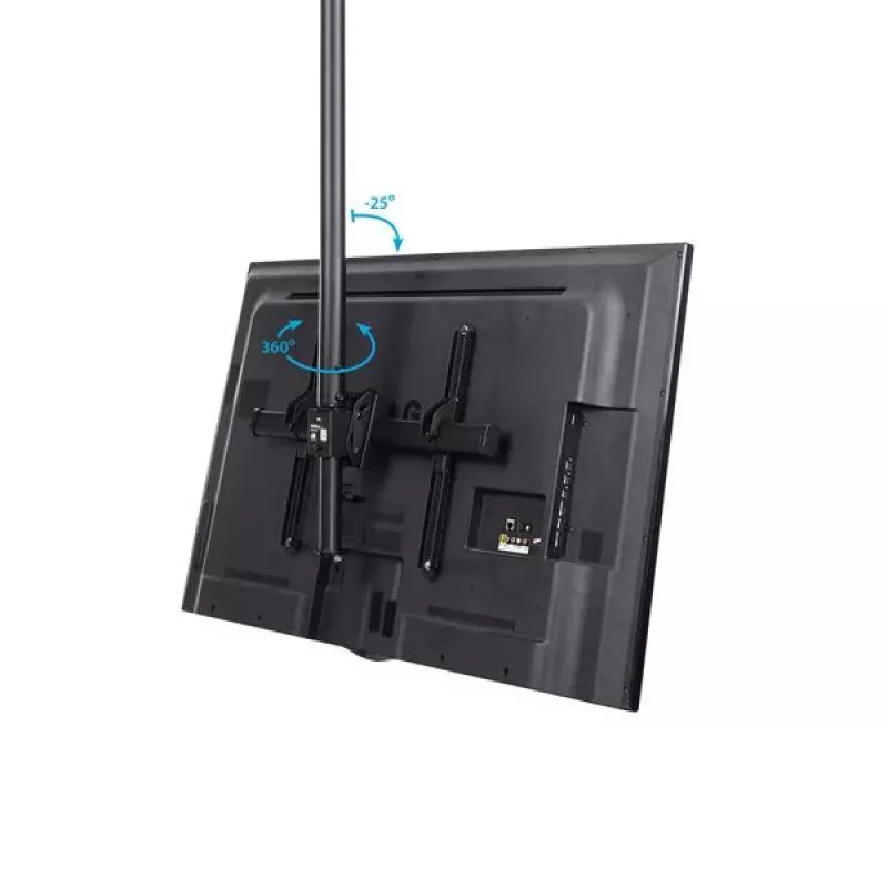 StarTech.com Suporte de teto para TV – suporte universal de ecrã único suspenso totalmente articulado com haste telescópica ajustável – inclinação / rotação – suporte VESA para ecrãs de 32 a 75 polegadas