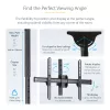 StarTech.com Suporte de teto para TV – suporte universal de ecrã único suspenso totalmente articulado com haste telescópica ajustável – inclinação / rotação – suporte VESA para ecrãs de 32 a 75 polegadas