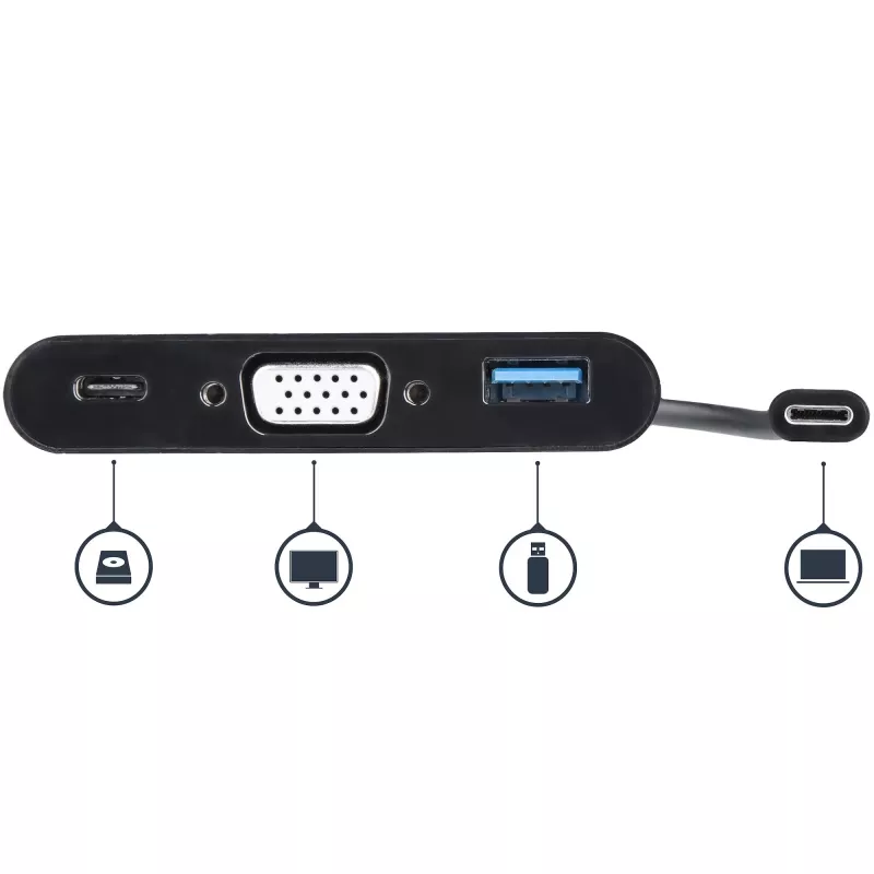 StarTech.com Adaptador multiporta USB-C VGA – porta USB 3.0 – 60W PD