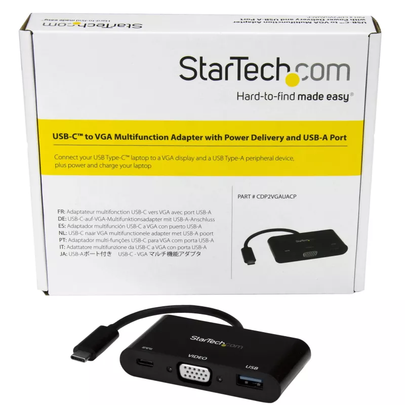 StarTech.com Adaptador multiporta USB-C VGA – porta USB 3.0 – 60W PD