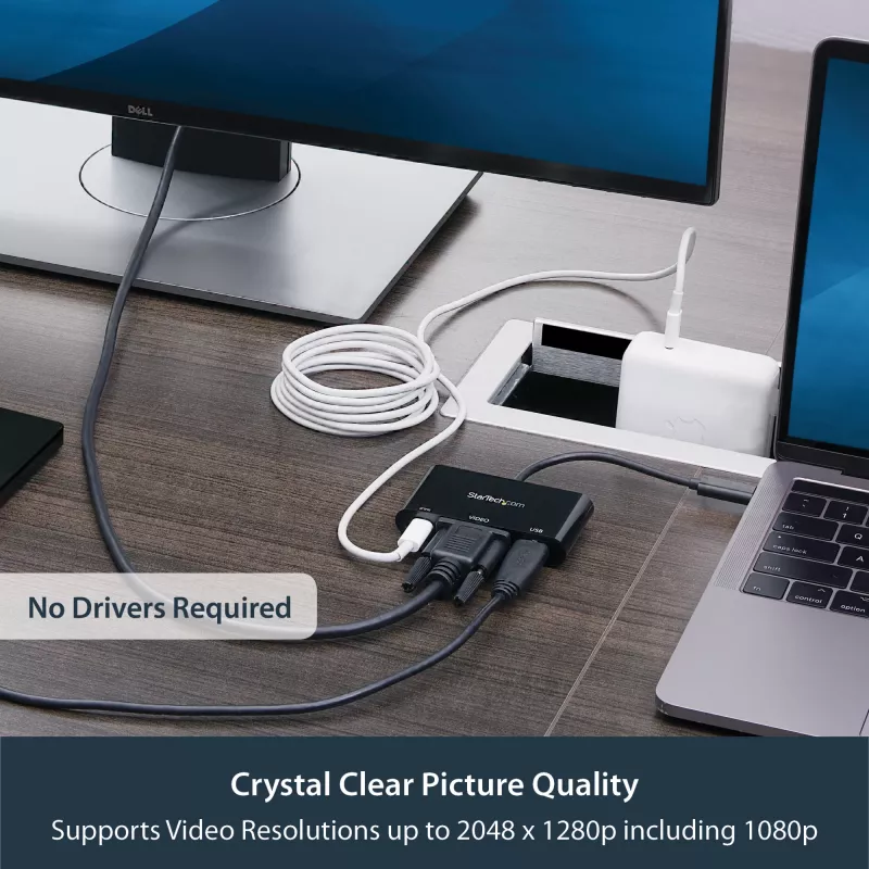 StarTech.com Adaptador multiporta USB-C VGA – porta USB 3.0 – 60W PD