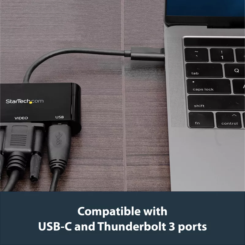 StarTech.com Adaptador multiporta USB-C VGA – porta USB 3.0 – 60W PD