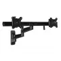 StarTech.com Suporte de parede para dois monitores – suporte de parede VESA ergonómico articulado para 2x ecrãs de 24 polegadas – barra transversal ajustável sincronizada – inclinável/rotativa/orientável – suporte para ecrã duplo