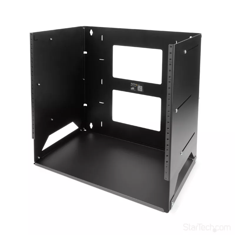 StarTech.com Rack de servidor de montagem na parede com prateleira integrada – aço maciço – 8U