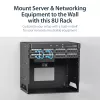 StarTech.com Rack de servidor de montagem na parede com prateleira integrada – aço maciço – 8U