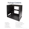 StarTech.com Rack de servidor de montagem na parede com prateleira integrada – aço maciço – 8U