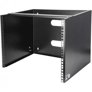 StarTech.com Rack de rede de montagem na parede 8U - 36 cm de profundidade (low profile) - suporte de 48 cm (19 polegadas) para patch panel para servidores e equipamento de IT de perfil baixo, switches de rede - capacidade de carga 36 kg, preto
