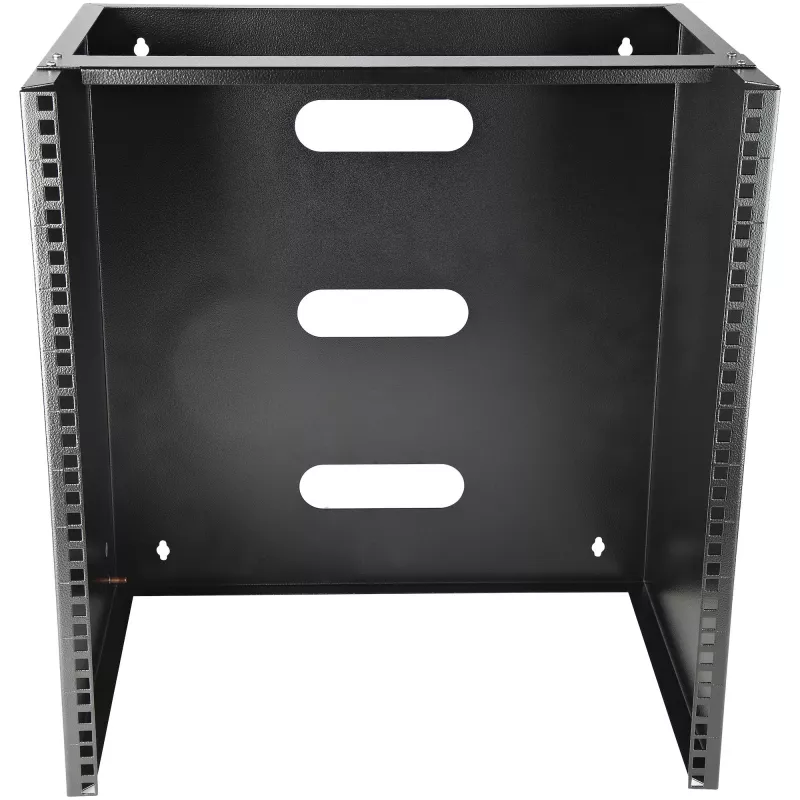 StarTech.com Rack de rede de montagem na parede 12U – 14 polegadas de profundidade (perfil baixo) – suporte de patch panel de 19 polegadas para servidores e equipamento de IT de perfil baixo, switches de rede – capacidade de carga 125 lbs/57 kg, preto