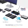 StarTech.com Apagador de discos SSD/HDD de 4 baías - SATA de 2,5 polegadas e 3,5 polegadas - sanitizador de discos externo autónomo sem host com apagamento seguro - 9 modos de apagamento - porta de impressora RS232 - em conformidade com NIST/DOD e TAA