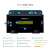 StarTech.com Apagador de discos SSD/HDD de 4 baías - SATA de 2,5 polegadas e 3,5 polegadas - sanitizador de discos externo autónomo sem host com apagamento seguro - 9 modos de apagamento - porta de impressora RS232 - em conformidade com NIST/DOD e TAA