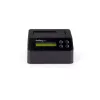 StarTech.com Apagador de discos de uma baía, sanitizador de HDD/SSD autónomo, 4Kn, USB 3.0 para SATA III (6 Gbit/s), 9 modos de apagamento, ecrã LCD, dock sanitizador de discos com apagamento seguro, porta de impressora DB-9, em conformidade com TAA