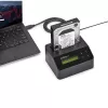 StarTech.com Apagador de discos de uma baía, sanitizador de HDD/SSD autónomo, 4Kn, USB 3.0 para SATA III (6 Gbit/s), 9 modos de apagamento, ecrã LCD, dock sanitizador de discos com apagamento seguro, porta de impressora DB-9, em conformidade com TAA