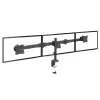 StarTech.com Braço de monitor triplo para montagem em secretária – suporte VESA ergonómico para 3 monitores até 27″ – montagem em mastro articulada e com altura ajustável – função de inclinação/rotação/orientação para ecrã LCD/LED – fixação por grampo/furo na secretária