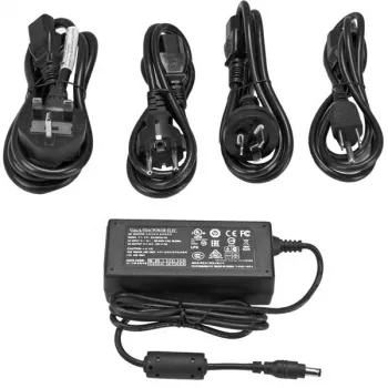 StarTech.com Fonte de alimentação DC – 12 V, 5 A, universal, interior, 110–240 V, 12 V, 2 A, 5 A