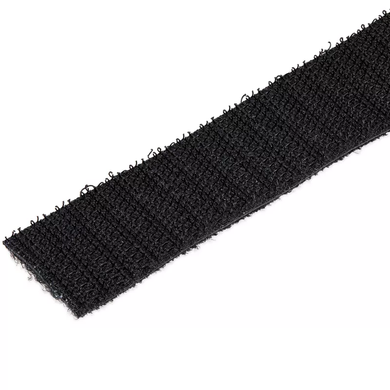 Rolo de 50ft de gancho e laço StarTech.com - Abraçadeiras de cabos reutilizáveis de corte ajustável - Fita de fixação industrial a granel / Invólucros de tecido ajustáveis Preto / Abraçadeiras de gestão de cabos autoaderentes reutilizáveis
