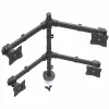 StarTech.com Braço de monitor quádruplo para montagem em secretária – suporte VESA ergonómico para 4 monitores 2x2 até 27 polegadas – montagem em mastro articulada e com altura ajustável – função de inclinação/rotação/orientação para ecrã LCD/LED – fixação por grampo/passagem de cabos na secretária