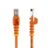 StarTech.com Cabo de rede Ethernet Cat5e com fichas RJ45 sem patilhas – 0,5 m, laranja