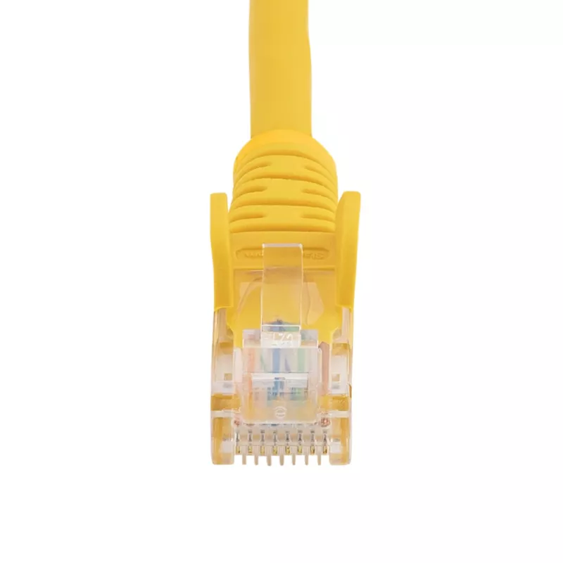 StarTech.com Cabo de rede Ethernet Cat5e com fichas RJ45 sem patilhas – 0,5 m, amarelo