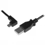 Cabo de carregamento e sincronização Micro-USB StarTech.com M/M – Micro-USB em ângulo esquerdo – 24 AWG – 0,5 m