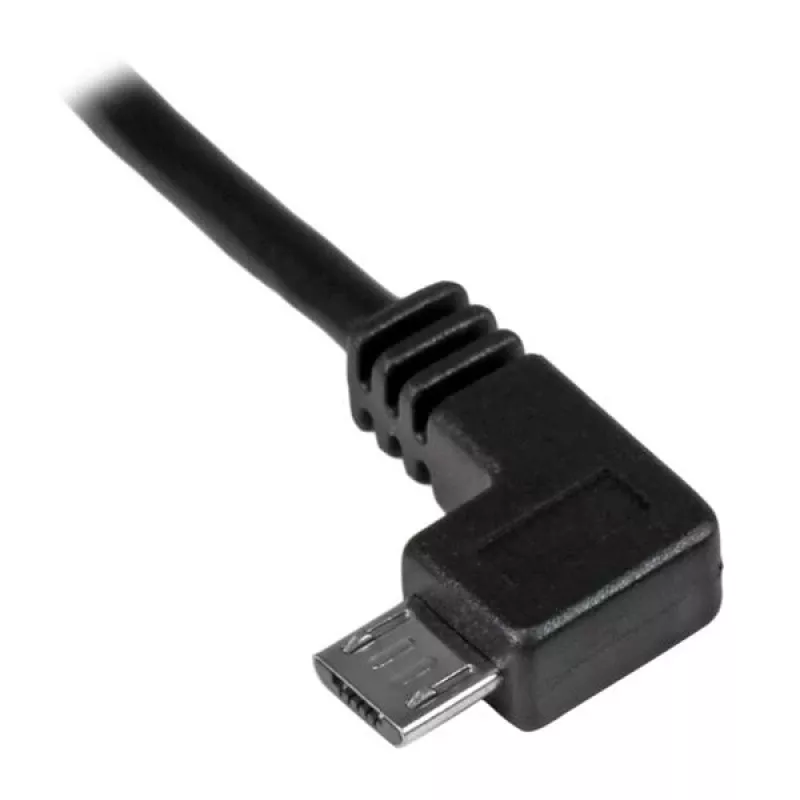 Cabo de carregamento e sincronização Micro-USB StarTech.com M/M – Micro-USB em ângulo esquerdo – 24 AWG – 0,5 m