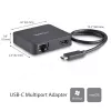 Adaptador multiporta USB-C StarTech.com – mini dock USB-C portátil com vídeo 4K-HDMI – Gigabit Ethernet, hub USB 3.0 (1x USB-A, 1x USB-C) – adaptador multiporta USB Type-C – compatível com Thunderbolt 3